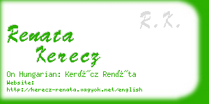 renata kerecz business card